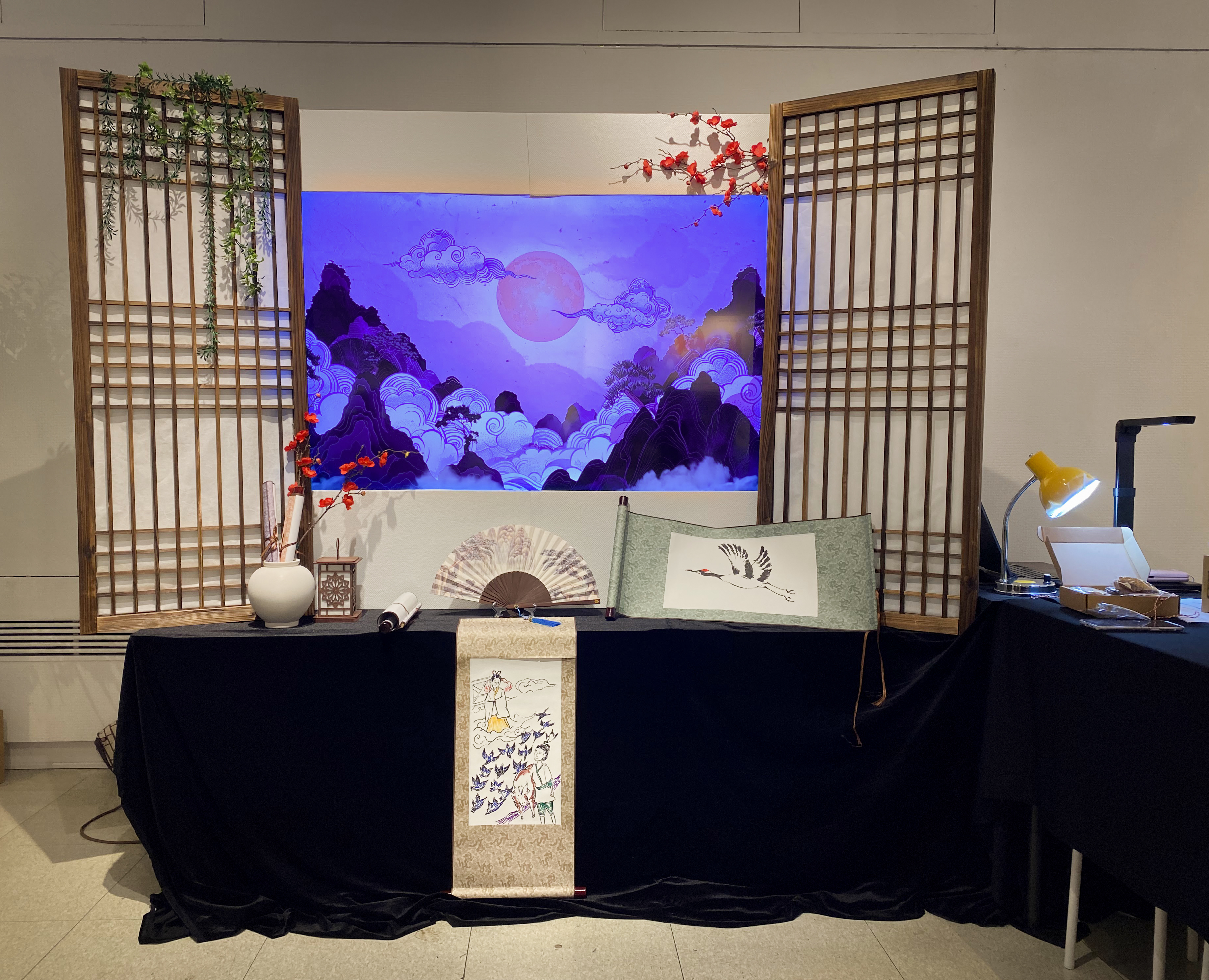 Physical installation — Pen to Page exhibition